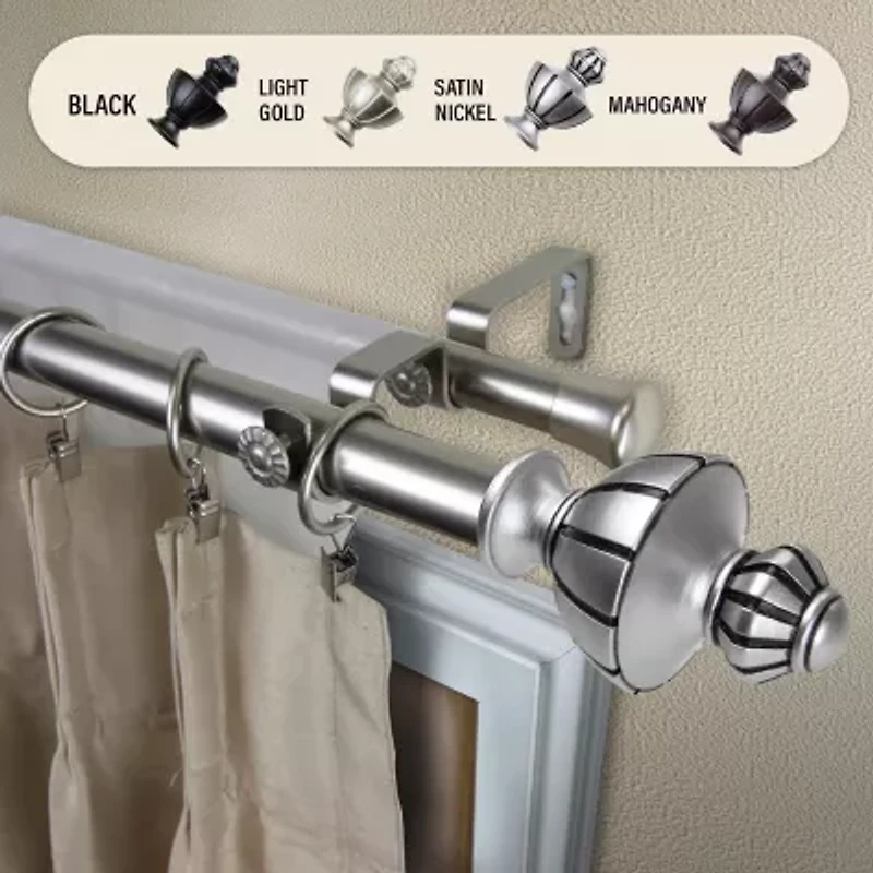 Rod Desyne Jerome 1" Double Adjustable Curtain