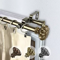 Rod Desyne Flair 13/16" Adjustable Double Curtain