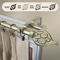 Rod Desyne Flora 1" Adjustable Double Curtain