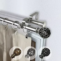 Rod Desyne Adora 13/16" Adjustable Double Curtain