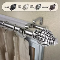 Rod Desyne Opal 1" Adjustable Double Curtain