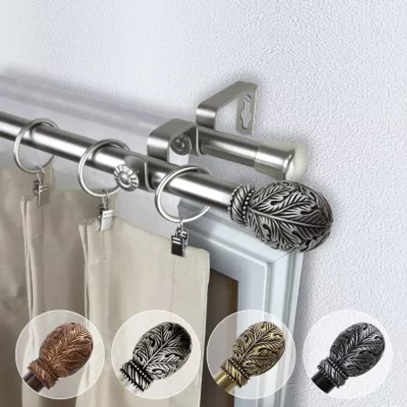 Rod Desyne Forest 13/16" Adjustable Double Curtain