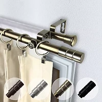Rod Desyne Theo 13/16" Adjustable Double Curtain