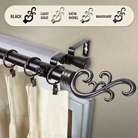 Rod Desyne Madeline 1" Adjustable Double Curtain