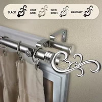Rod Desyne Madeline 1" Adjustable Double Curtain