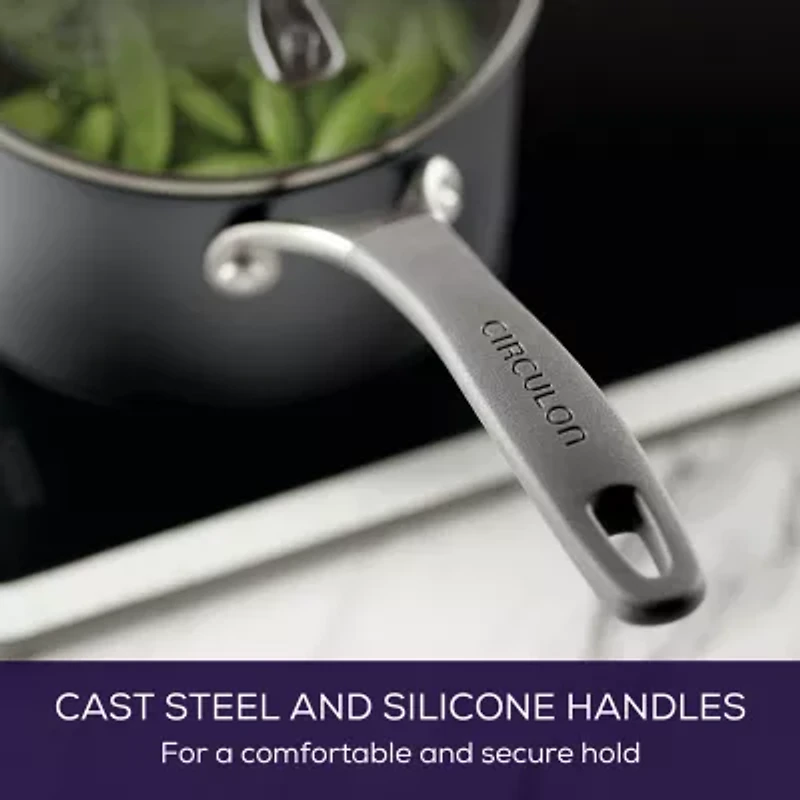 Circulon A1 Series with ScratchDefense 2-qt. Nonstick Straining Sauce Pan with Lid