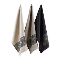 Design Imports Assorted Fleur De Lis Jacquard 3-pc. Kitchen Towel Set