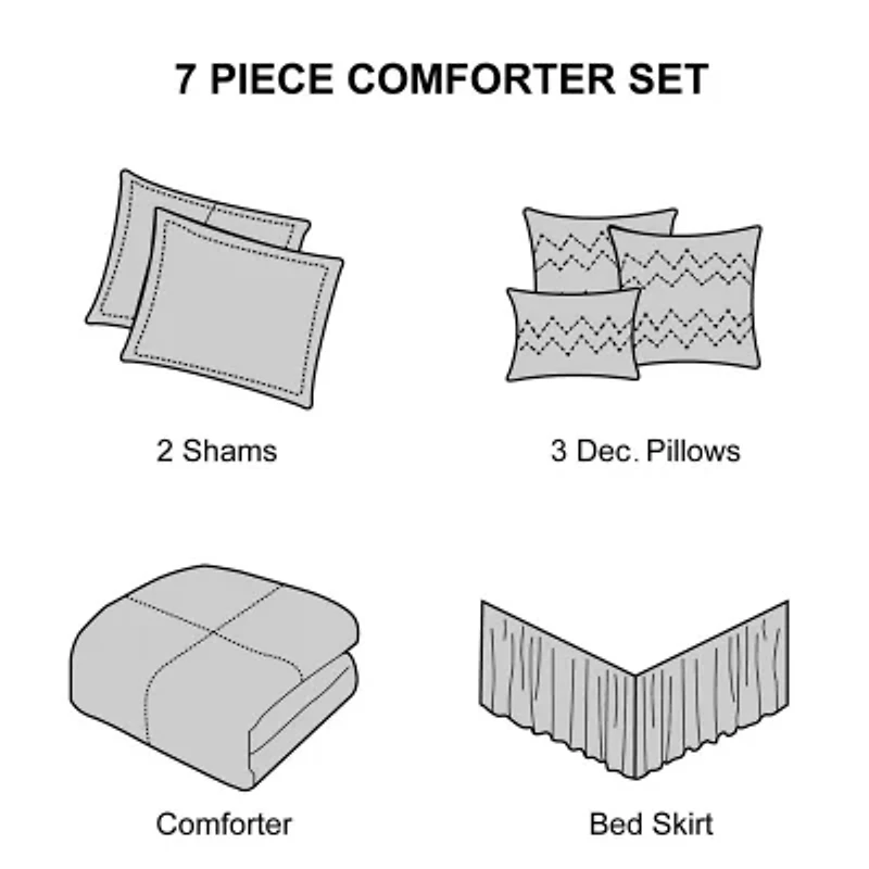 Stratford Park Aysha 7-pc. Complete Bedding Set with Sheets