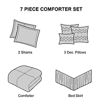 Stratford Park Alder 7pc Midweight Comforter Set