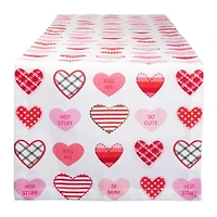 Design Imports Sweet Hearts Print Table Runner