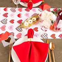 Design Imports Sweet Hearts Print Table Runner