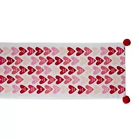 Design Imports Conversation Hearts Print Table Runner
