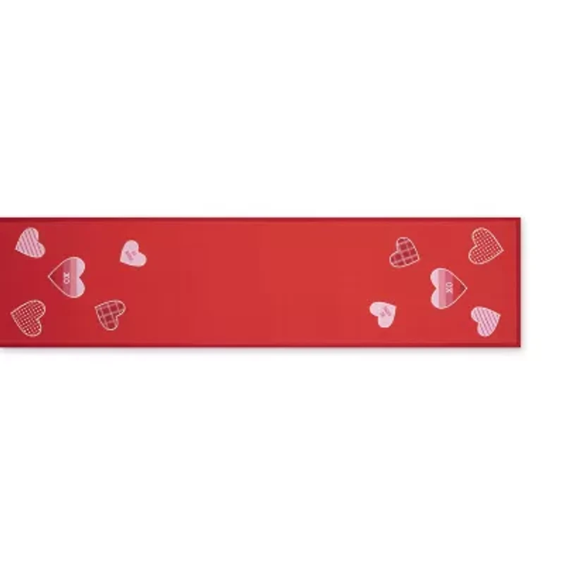 Design Imports Hearts Embellished Table Runner