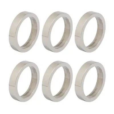Design Imports Silver Circle 6-pc. Napkin Rings