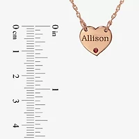 Personalized Birthstone Heart Name Pendant Necklace