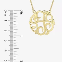 Personalized Sterling Silver 25mm Monogram Necklace