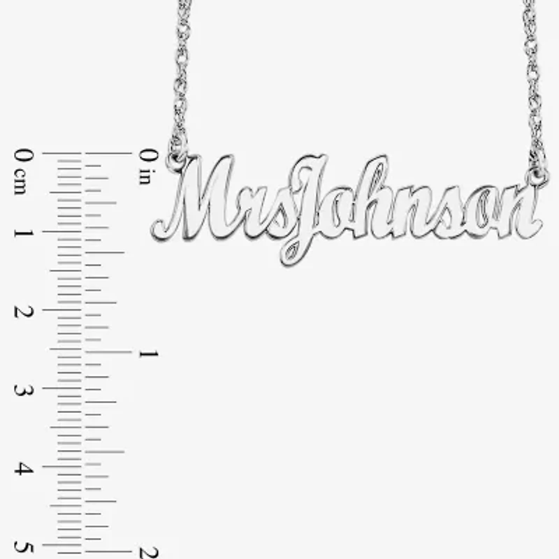 Personalized 14K Gold Over Sterling Silver "Mrs" Name Necklace