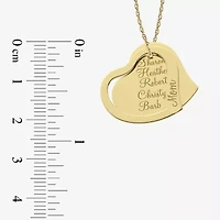 Personalized 14K Gold Over Silver Family Name Pendant Necklace