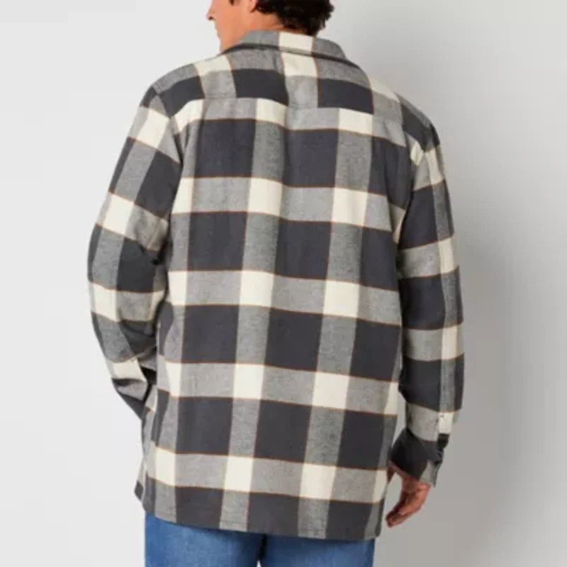 mutual weave Mens Fleece Big and Tall Shirt Jacket