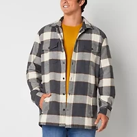 mutual weave Mens Fleece Big and Tall Shirt Jacket