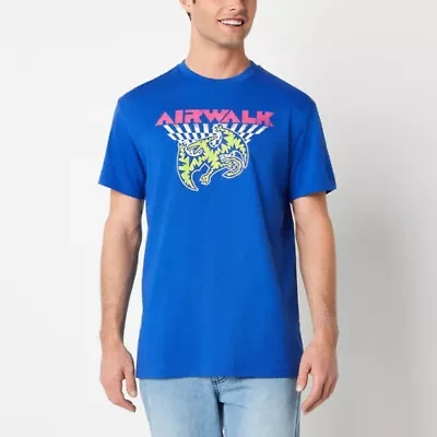 Airwalk Mens Crew Neck Short Sleeve Regular Fit Big and Tall Graphic T-Shirt