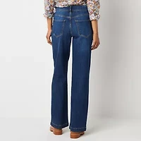 St. John's Bay Womens High Rise Wide Leg Jean