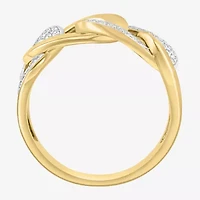 Effy Final Call Link Womens 2MM 1/4 CT. T.W. Natural White Diamond 14K Gold Band