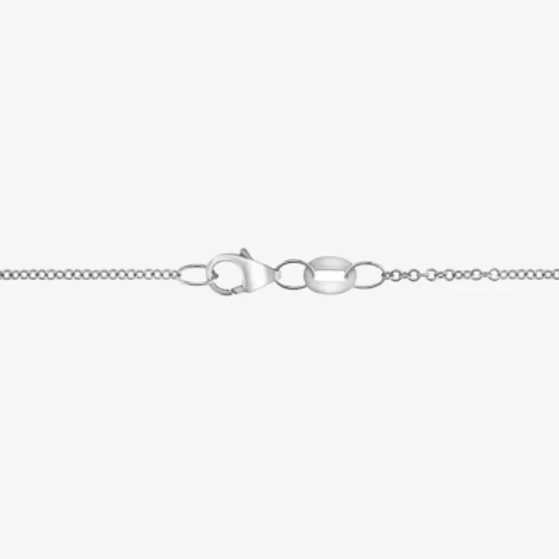 Effy Final Call Womens 1/10 CT. T.W. Genuine Blue Sapphire Sterling Silver Oval 16 Inch Pendant Necklace