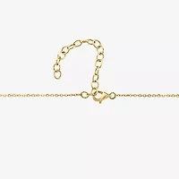 Effy Final Call Womens 1/6 CT. T.W. Genuine Black Onyx 14K Gold Clover 16 Inch Pendant Necklace