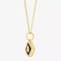 Effy Final Call Womens 1/8 CT. T.W. Genuine Black Onyx 14K Gold Evil Eye 16 Inch Pendant Necklace