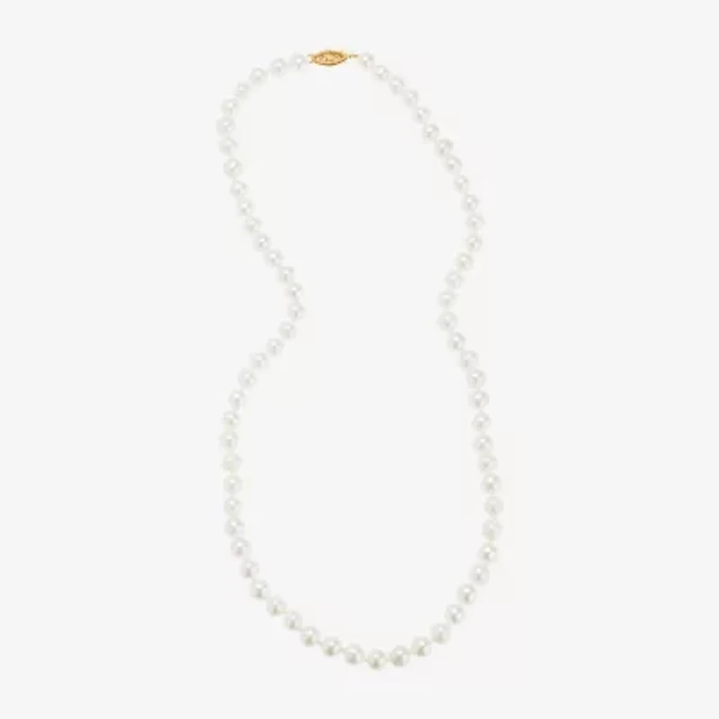 Womens 10K Gold 18 Inch Strand Necklace