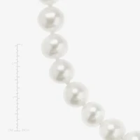 Womens White 10K Gold 18 Inch Strand Necklace