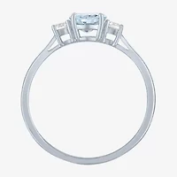 Gemstone 10K Gold 3-Stone Oval Cocktail Ring