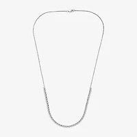 (H-I / I1) Womens White Diamond 10K Gold 12 Inch Tennis Necklace