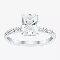 H-I / Si1-Si2) Womens 1/ CT. T.W. Lab Grown White Diamond 10K Gold Side Stone Engagement Ring