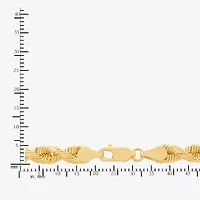 Mens 10K Gold 8 1/2 Inch Hollow Rope Chain Bracelet