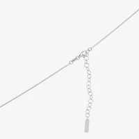 Womens Sterling Silver Circle Round 16 Inch Pendant Necklace