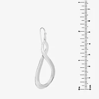 Womens Sterling Silver Infinity Drop Earrings