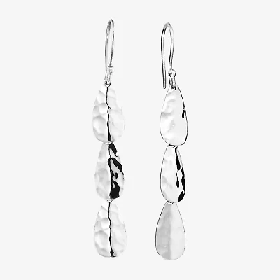 Womens Sterling Silver Drop Earrings