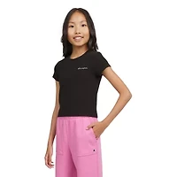 Champion Big Kid Girls Crew Neck Short Sleeve Active Crop Top