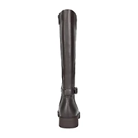 Easy Street Womens Erica Plus Extra Wide Calf Stacked Heel Riding Boots