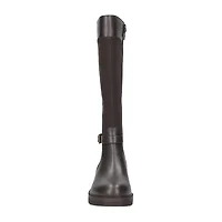 Easy Street Womens Erica Plus Extra Wide Calf Stacked Heel Riding Boots