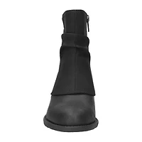 Easy Street Womens Kudos Stacked Heel Booties
