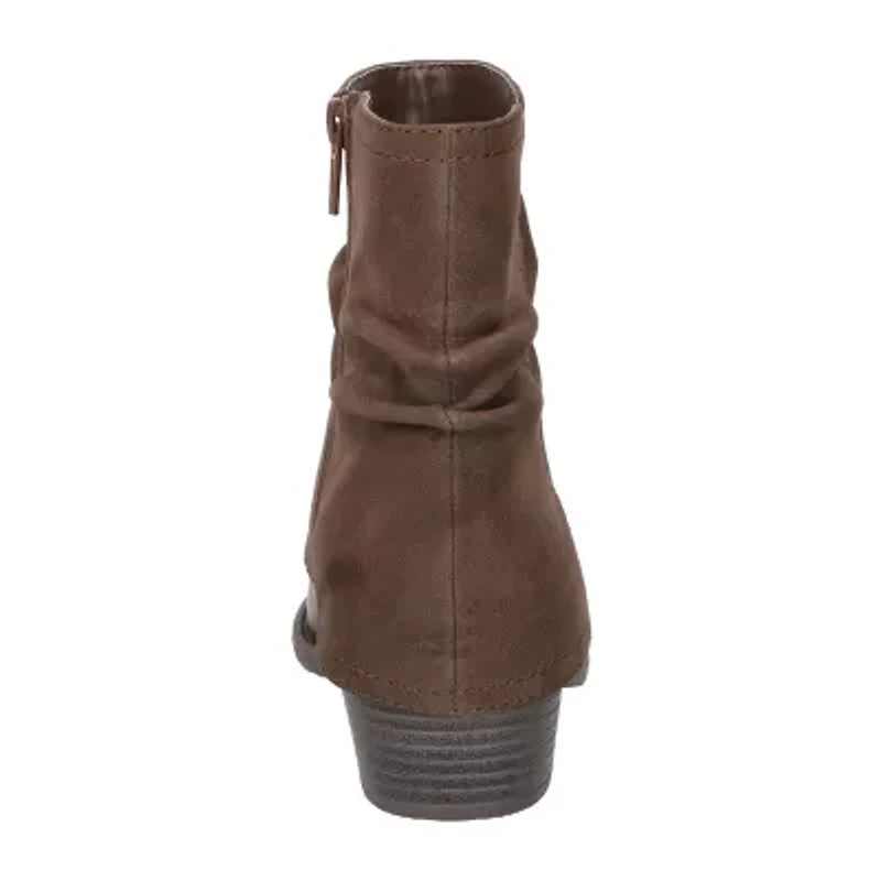 Easy Street Womens Kudos Stacked Heel Booties