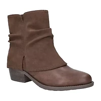 Easy Street Womens Kudos Stacked Heel Booties