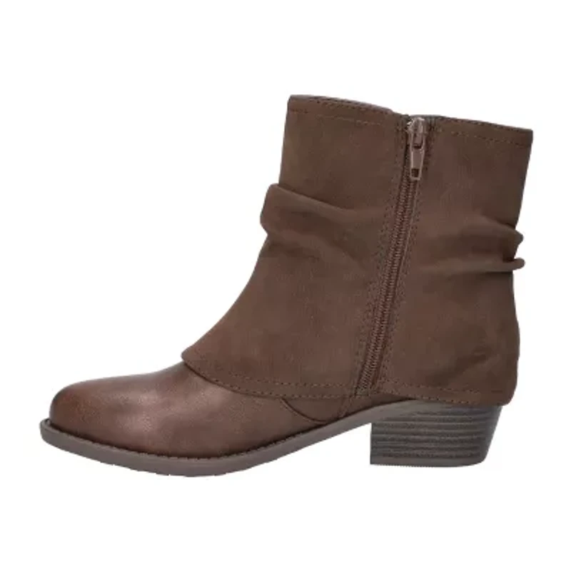 Easy Street Womens Kudos Stacked Heel Booties