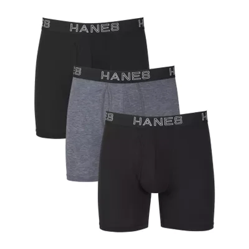 Hanes Ultimate Comfort Flex Fit Total Support Pouch Mens Big 3 Pack Boxer Briefs Ufsbg3