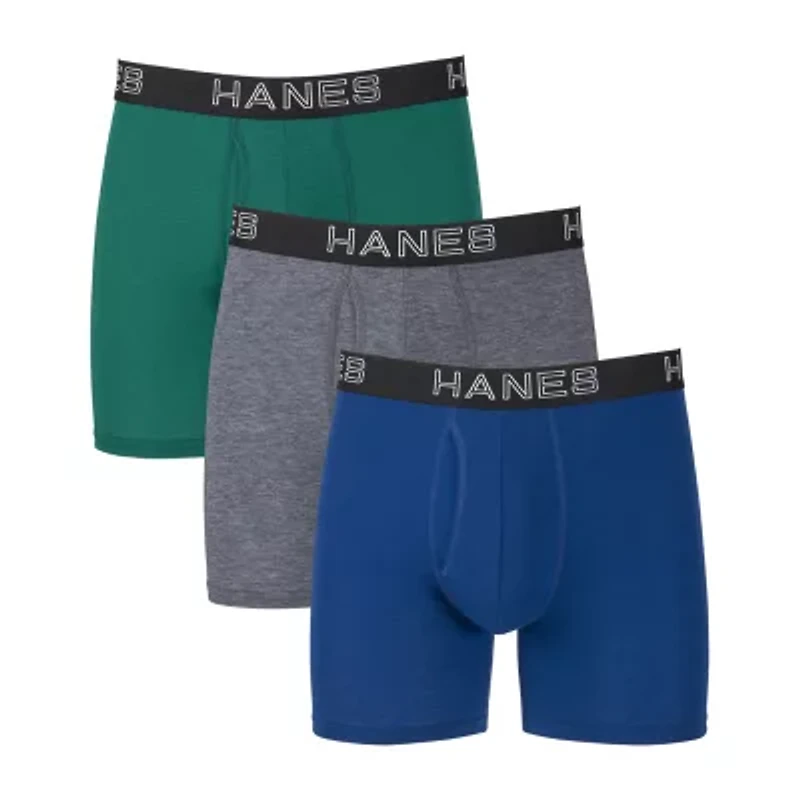 Hanes Ultimate Comfort Flex Fit Total Support Pouch Mens Big 3 Pack Support Pouch Boxer Briefs Ufsbg3
