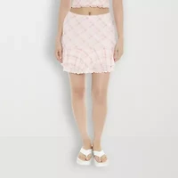 Forever 21 Mesh Mini Womens Mid Rise Juniors Flared Skirt