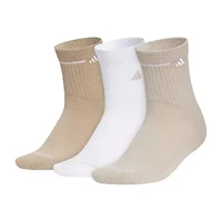 adidas Cushion Sport Womens Multi-Pack 3 Pair Quarter Ankle Socks